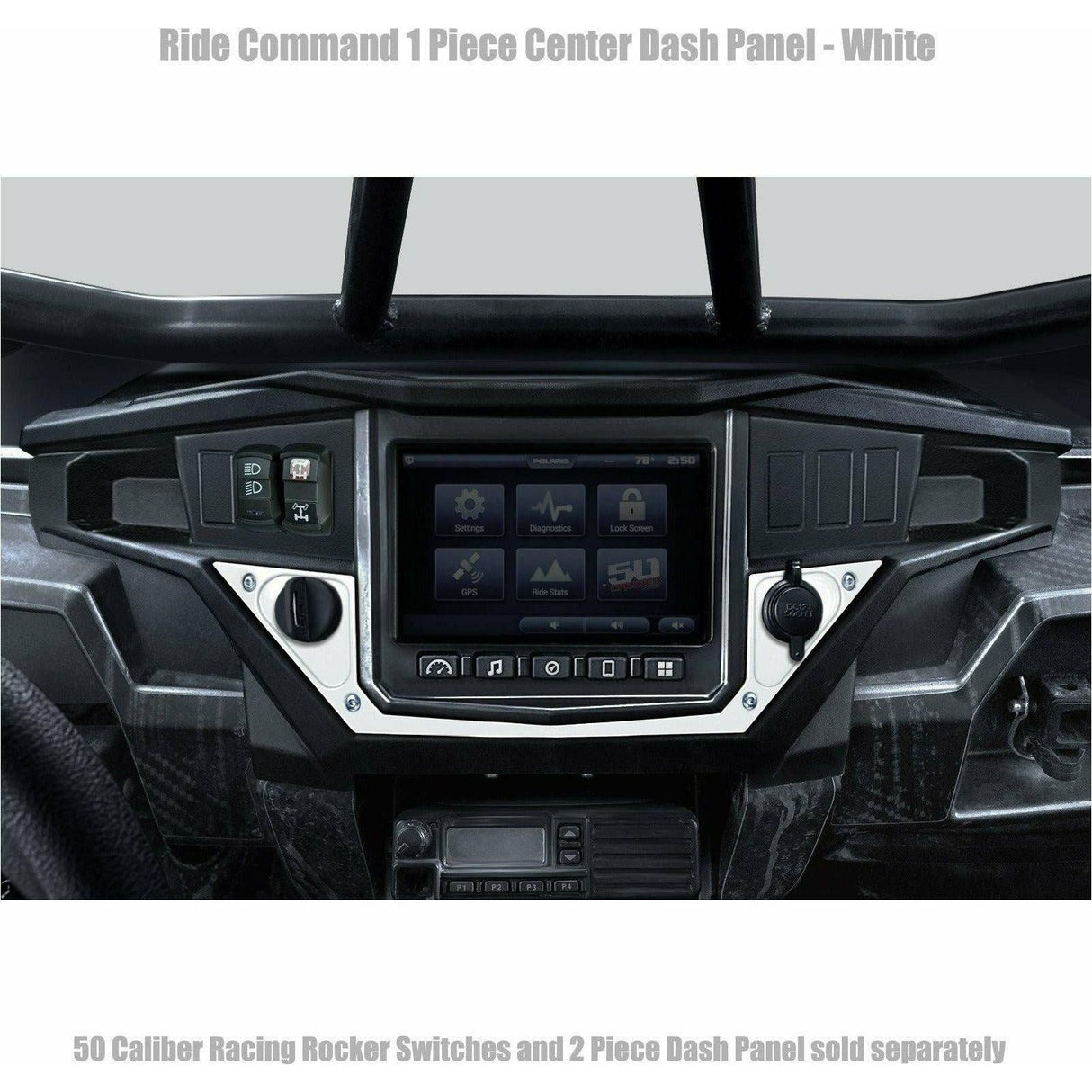 Polaris RZR XP 1000 Ride Command 1 Piece Dash Panel | 50 Caliber Racing