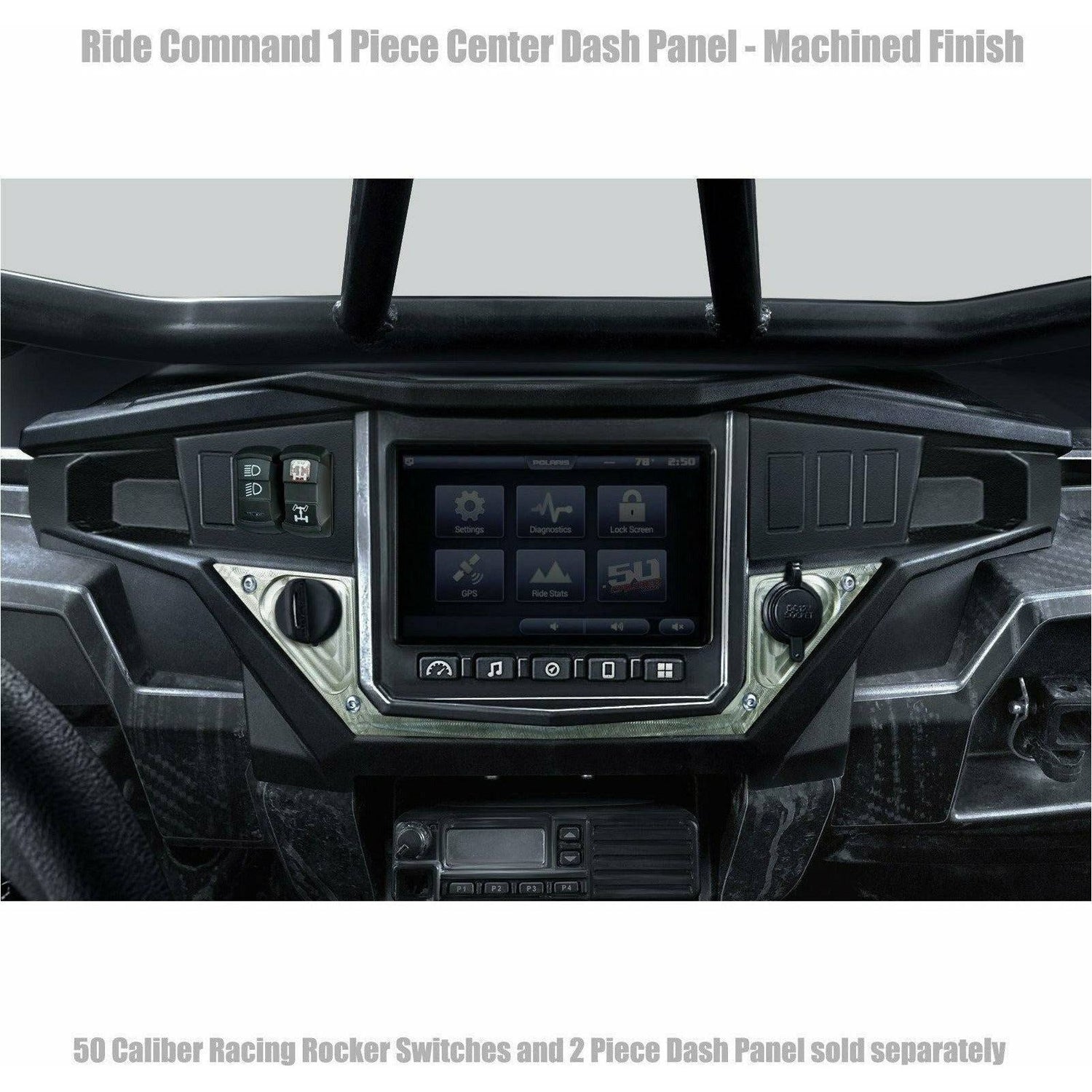Polaris RZR XP 1000 Ride Command 1 Piece Dash Panel | 50 Caliber Racing