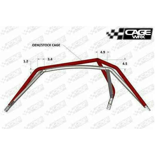Polaris RZR (2019-2023) Raw Assembled Competition Cage with Roof | CageWRX