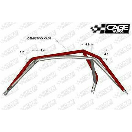 Polaris RZR (2019-2023) Raw Assembled Competition Cage with Roof | CageWRX