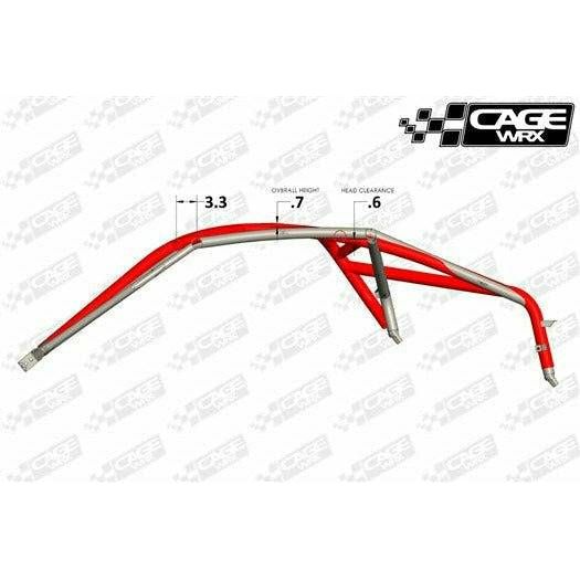 CageWRX Polaris RZR PRO R "SUPER SHORTY" 2-Seater Assembled Cage with Roof (Raw)