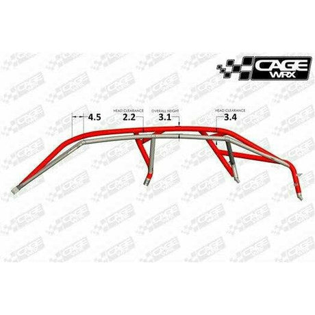 CageWRX Polaris RZR PRO R "SUPER SHORTY" 4-Seater Assembled Cage with Roof (Raw)