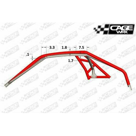 CageWRX Polaris RZR Turbo R Assembled Cage Kit with Roof (Raw)