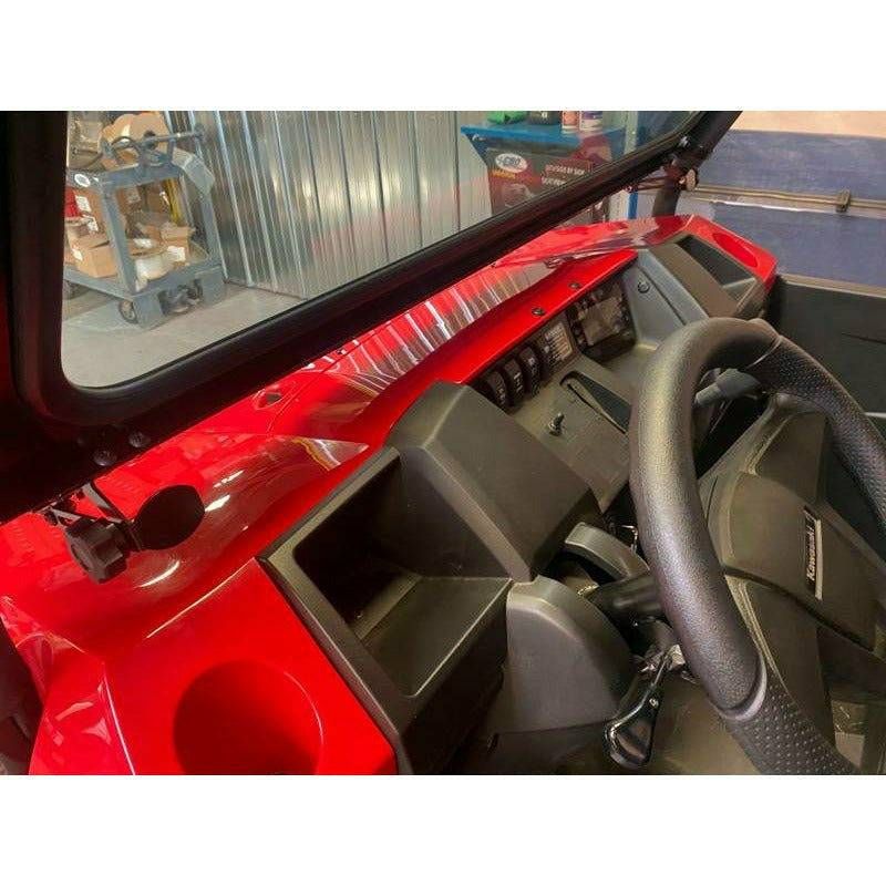 Extreme Metal Products Kawasaki Mule PRO-MX Vented Glass Windshield