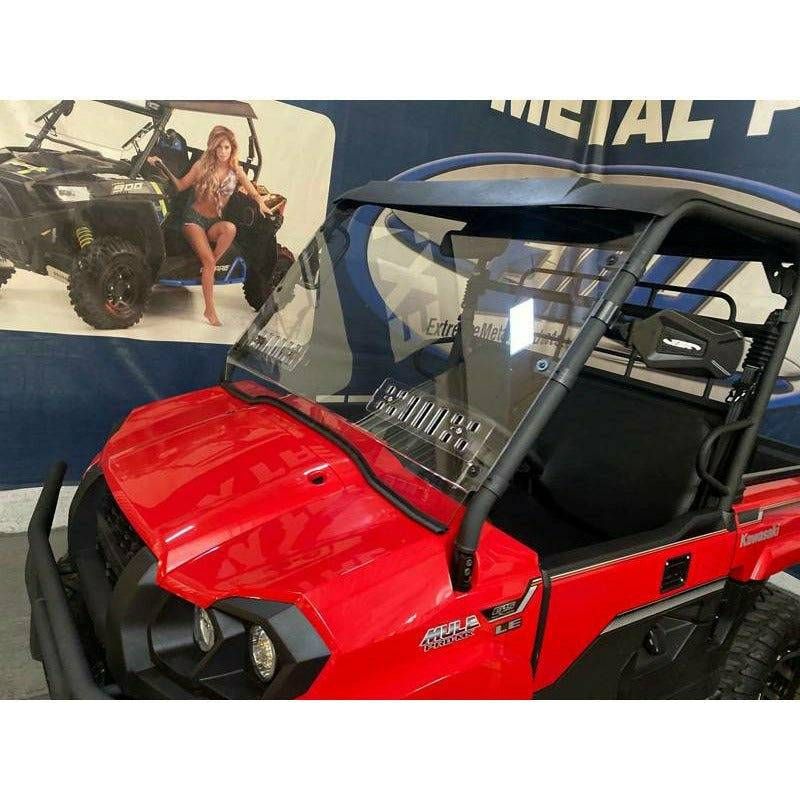 Extreme Metal Products Kawasaki Mule PRO-MX Vented Hard Coated Windshield