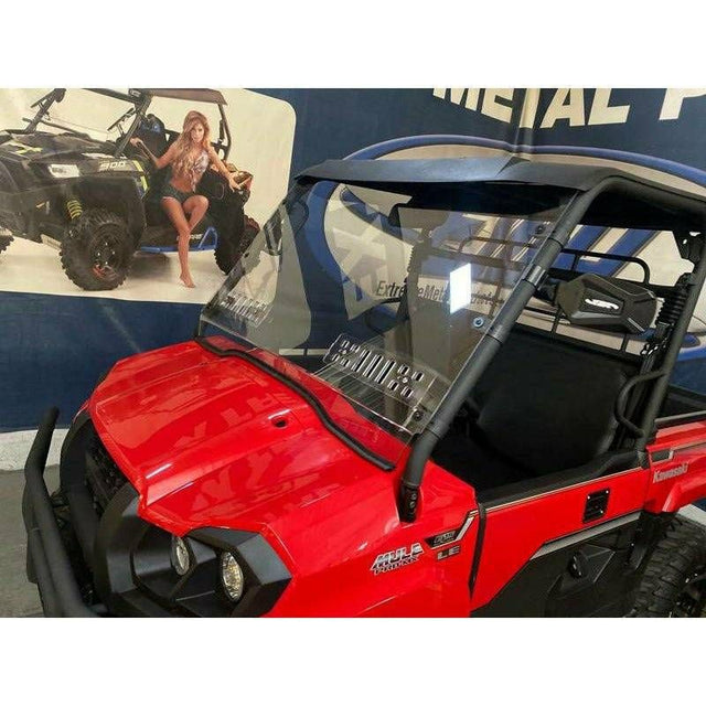 Extreme Metal Products Kawasaki Mule PRO-MX Vented Hard Coated Windshield