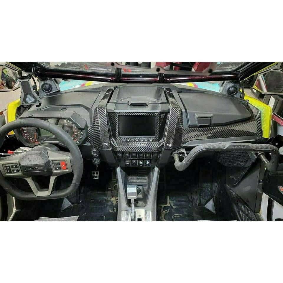 FourWerx Polaris RZR PRO Carbon Fiber Dash Trim Kit (3 Piece)