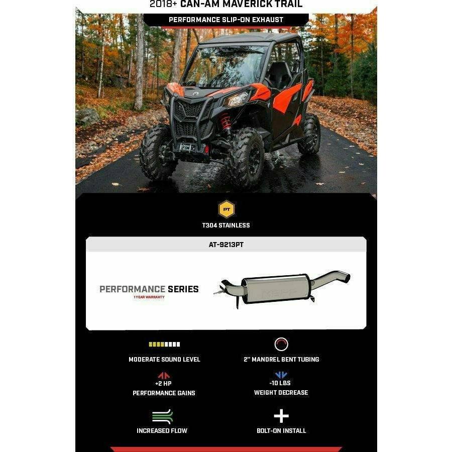 MBRP Can Am Maverick Sport (2019-2022) Performance Series Slip On Exhaust