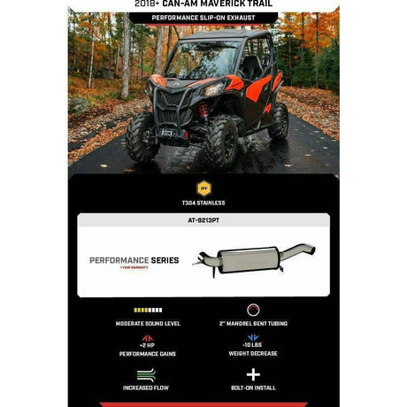 MBRP Can Am Maverick Sport (2019-2022) Performance Series Slip On Exhaust