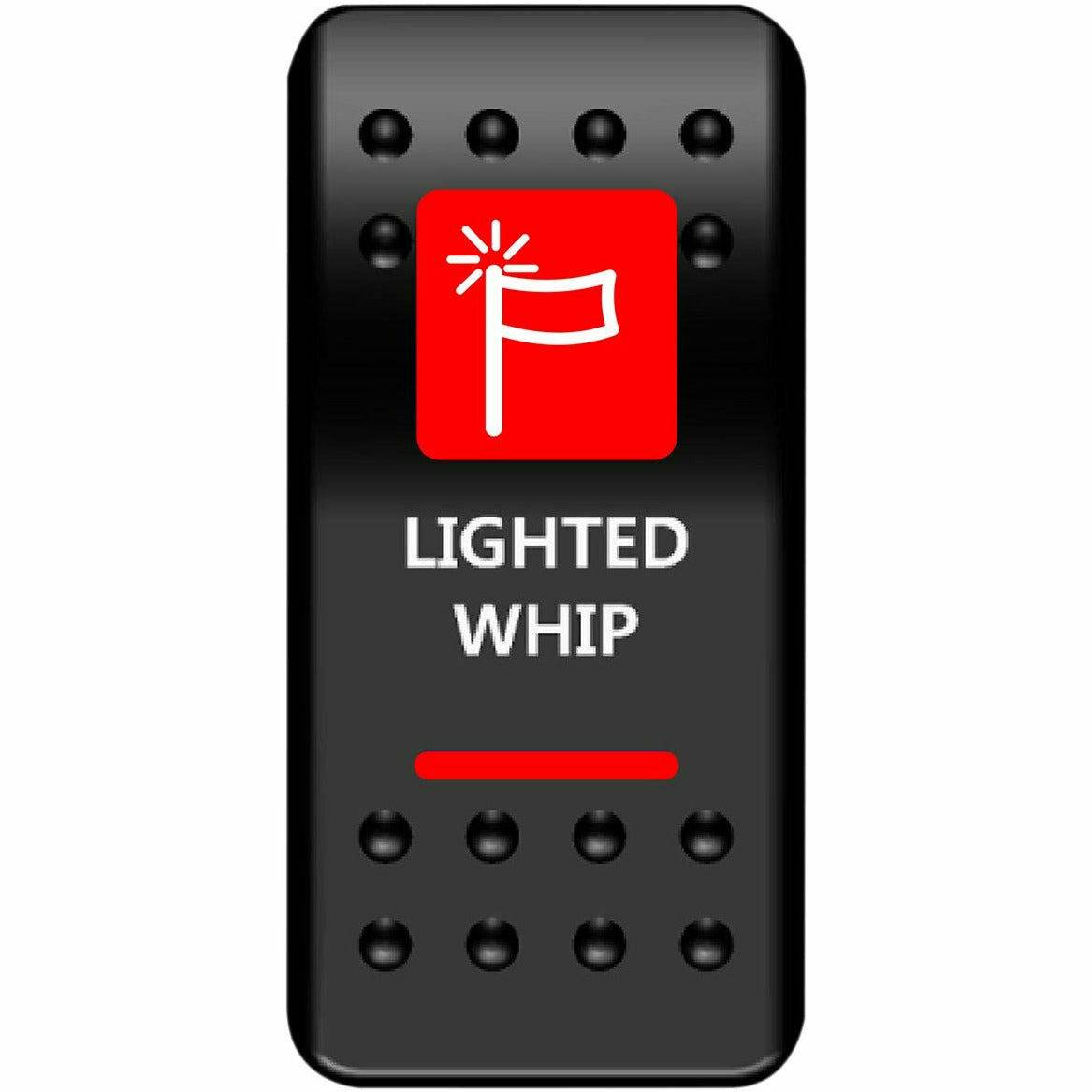 Moose Utilities Lighted Whip Rocker Switch (Red)