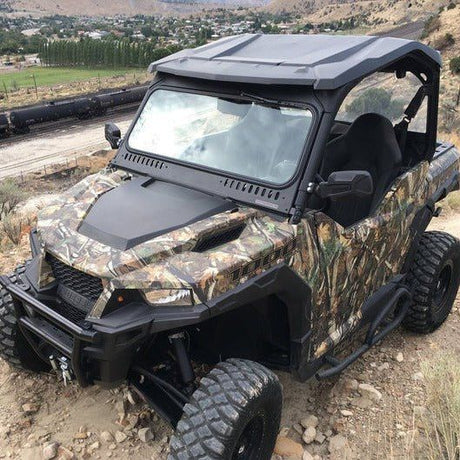 Polaris General Vented Glass Front Windshield | Bent Metal