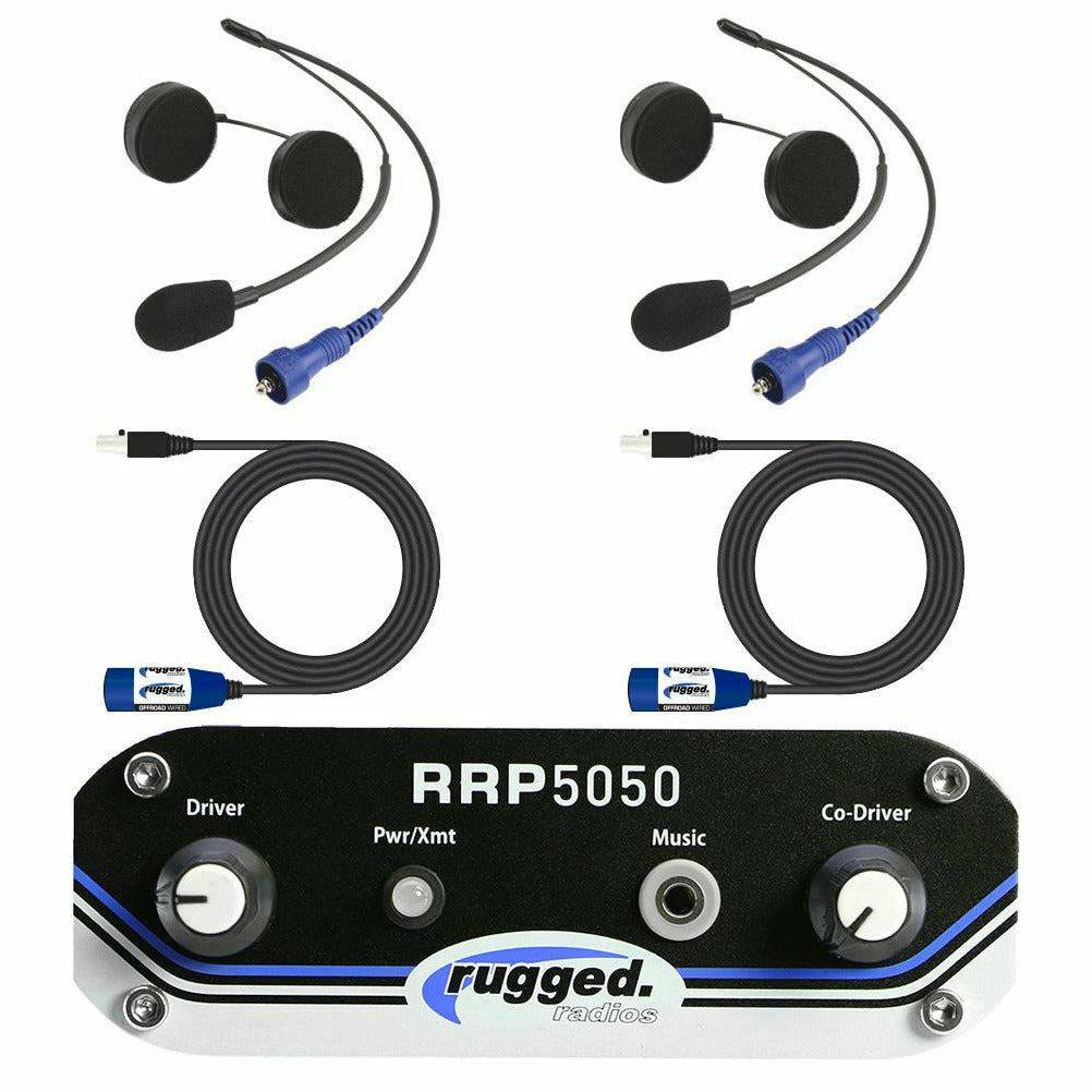 Rugged Radios RRP5050 2 Person Helmet Kit System - Kombustion Motorsports