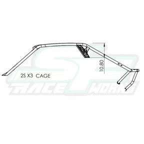 SF RaceWorks Can Am X3 Race Inspired Raw Cage with Roof