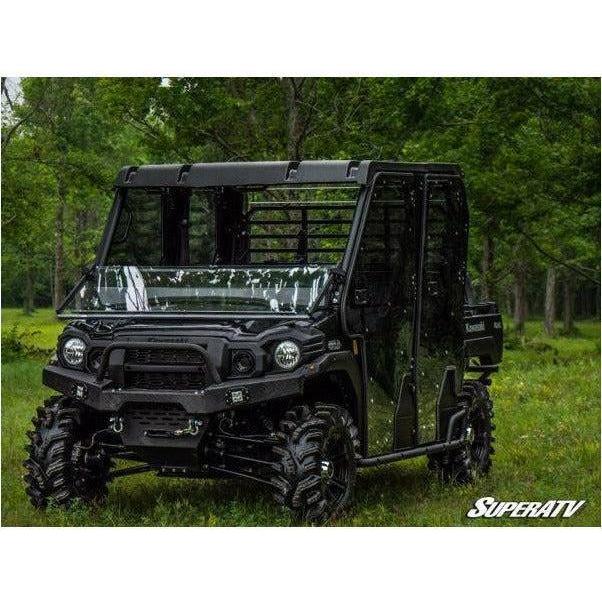 SuperATV Kawasaki Mule Pro Scratch Resistant Flip Down Windshield