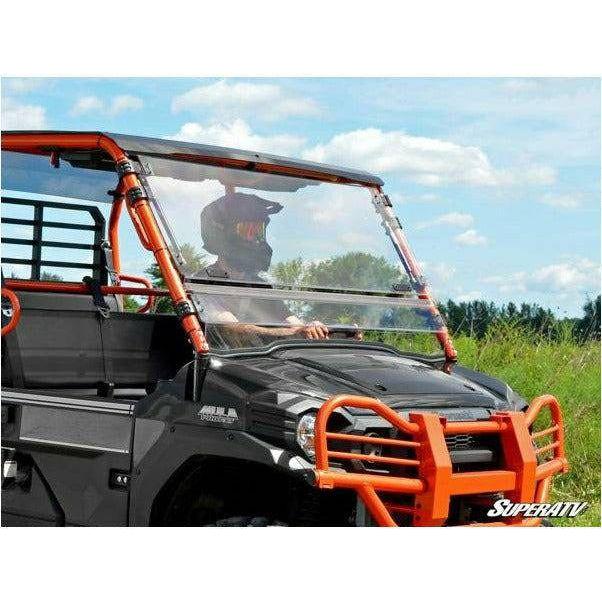 SuperATV Kawasaki Mule Pro Scratch Resistant Flip Windshield