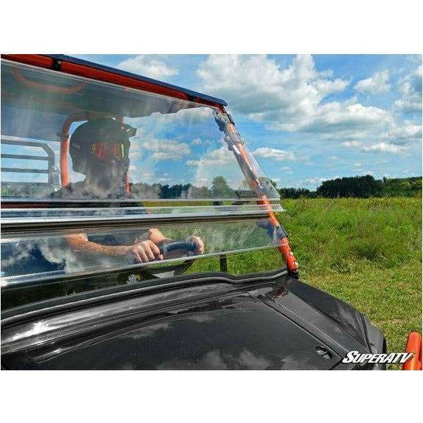 SuperATV Kawasaki Mule Pro Scratch Resistant Flip Windshield