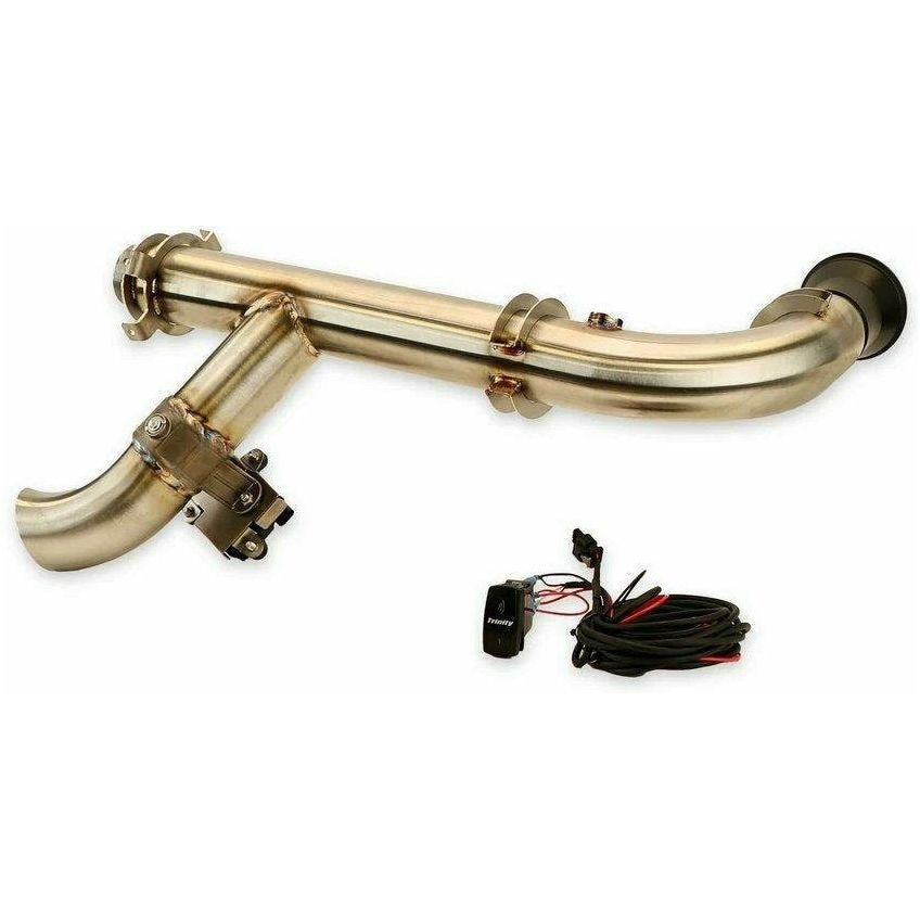 Trinity Racing Can Am Maverick X3 Side Dump Header Pipe with Electric Cutout