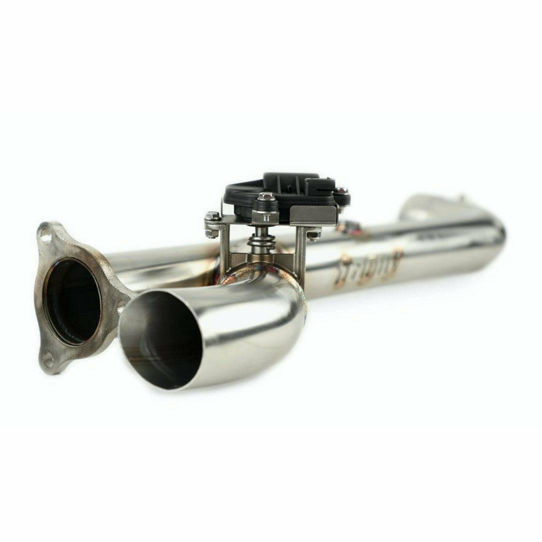 Trinity Racing Polaris RZR Turbo Side Piece Header Pipe with Electronic Cutout