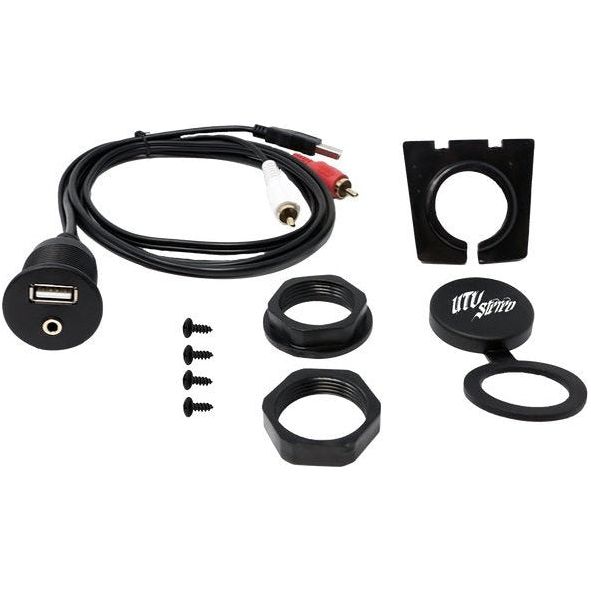 USB & Auxiliary Flush Mount Adapter UTV Stereo