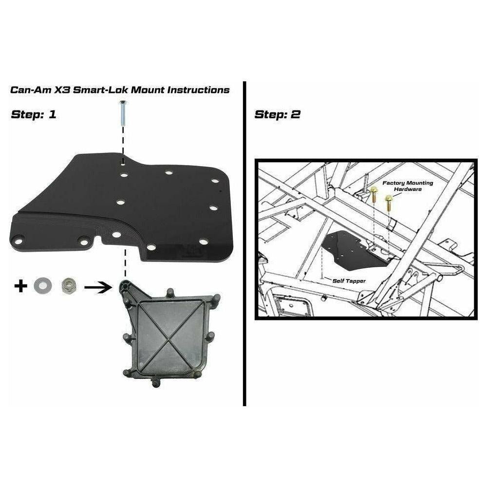 UTV Stereo Can Am Maverick X3 Smart-Lok Relocation Mount