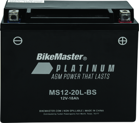 BikeMaster AGM Battery - MS12-20L-BS
