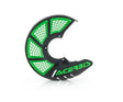 Acerbis X-Brake Vented Disc Cover for Motorcycle Front Brakes - Black/Green, Part #2449491043