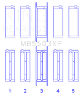 King Engine Bearings Ford V8 351ci 5.8L 16v Cleveland Crankshaft Main Bearing Set (Set of 5)