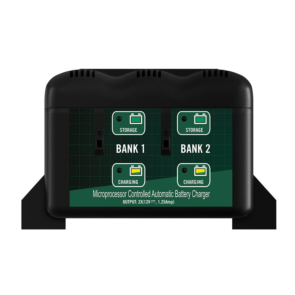 2 Bank 1.25 AMP 12V Battery Charger