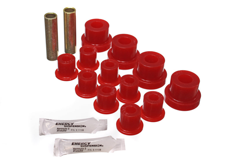 Energy Suspension CJ Front Spring Bushing Set - Red for Jeep CJ7 (1983-1986) - Performance Polyurethane