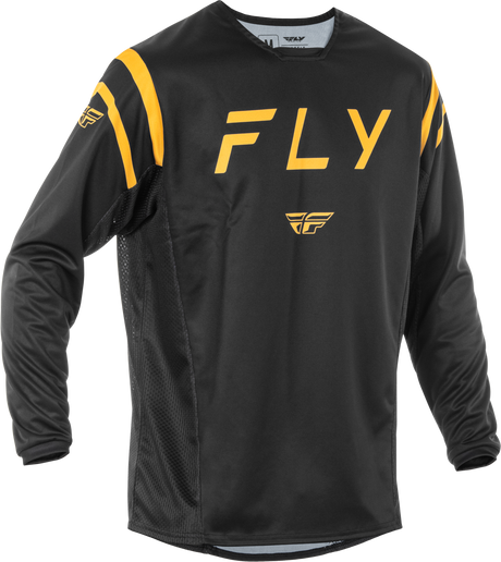 Fly Racing Kinetic Center Jersey Black/Gold XL - Motocross and Off-Road Riding Shirt for ATV, Dirt Bike, and Off-Road Vehicles