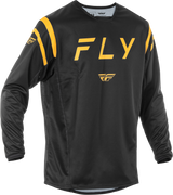 Fly Racing Kinetic Center Jersey Black/Gold Medium - Motocross & Off-Road Vehicle Fitment