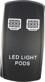 Open Trail SM106-022 Light Pods LED Switch Pro Backlit for Jeep Wrangler, Toyota Tacoma, and Ford F-150