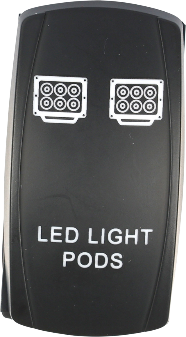 Open Trail SM106-022 Light Pods LED Switch Pro Backlit for Jeep Wrangler, Toyota Tacoma, and Ford F-150