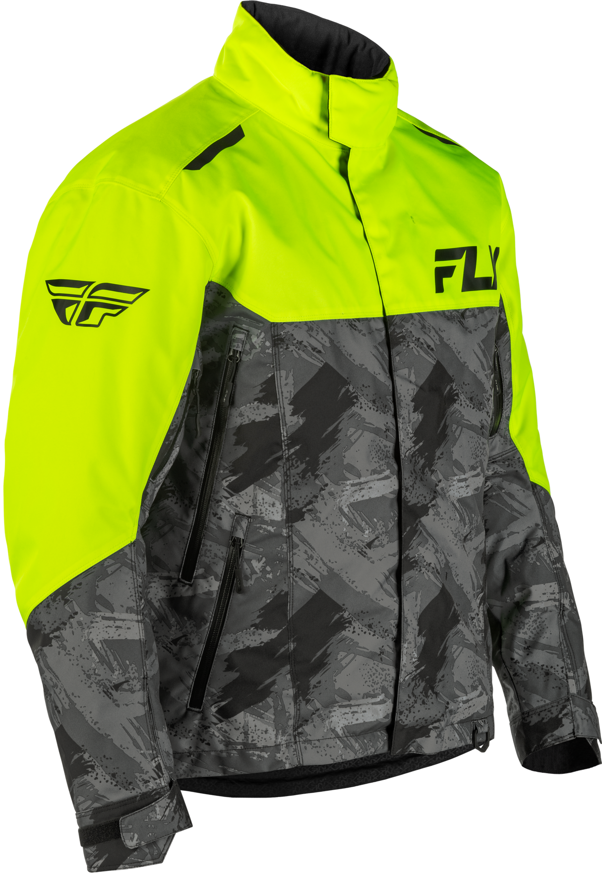 Fly Racing SNX Pro Jacket Hi Vis/Black Large - Waterproof Snowmobile Jacket for Men