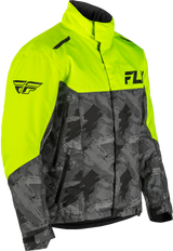 Fly Racing SNX Pro Jacket Hi Vis/Black for Snowmobiles – Waterproof, Insulated, Adult Fit