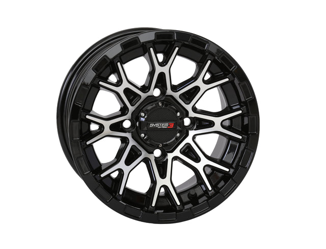 St6 Wheel 12x7 2+5 ( 47mm) 4/110 Gloss Black/Machined