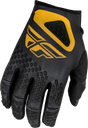Fly Racing Kinetic Center Gloves Black/Gold (Part #378-5103X) - Universal Fit for Motorcycle and ATV Riding