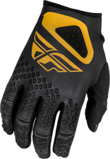 Fly Racing Kinetic Center Gloves Black/Gold - Lightweight Race Gloves with Adjustable Wrist for Motorcycle and ATV Riders