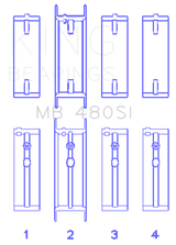 King Engine Bearings Buick 90-96 L27 V6 Main Bearing Set