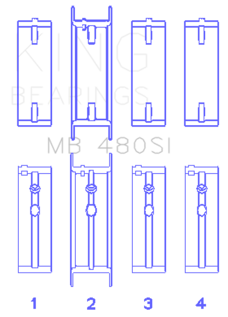 King Engine Bearings Buick 90-96 L27 V6 Main Bearing Set