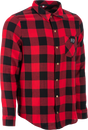 Fly Racing Tek Flannel Red/Black Sm - Performance Flannel Shirt with Ventilation and Secure Closures