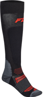 Fly Racing Snow Midweight Wool Sock Black Small/Medium for ATV, UTV, and Snowmobile Vehicles