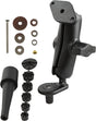 RAM Fork Stem Double Socket Arm with Diamond Base Adapter for Personal Watercraft and Marine Vehicles - Model RAM-B-176