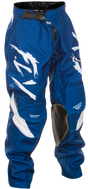 Fly Racing Youth Kinetic Stoke Offroad Pants Navy/White Size 26 with Ventilated Multi-Panel Construction