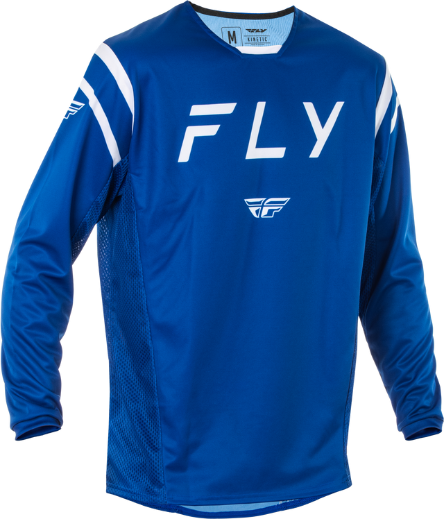 Fly Racing Kinetic Center Jersey Navy/White XL - Motorcycle Riding Apparel for Men