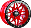 DragonFire Racing Typhon Wheel 15x10 inches, 4/156 bolt pattern, Machined Red Finish - Part 523210