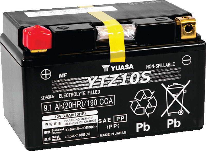 Yuasa YTZ10S Maintenance Free AGM 12-Volt Battery