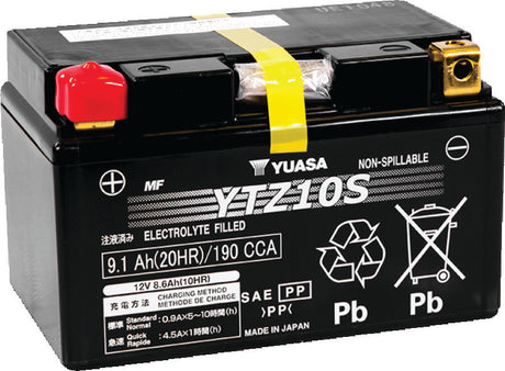Yuasa YTZ10S Maintenance Free AGM 12-Volt Battery