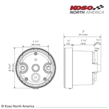 KOSO Tnt 05s D48 Speedometer with Multi-Function Display for Kawasaki Ninja 300, ZX-6R, and Z1000 (Part BA086001)