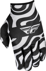 Fly Racing Lite Gloves Abyss White/Black Medium for Motorcycle and ATV Riders
